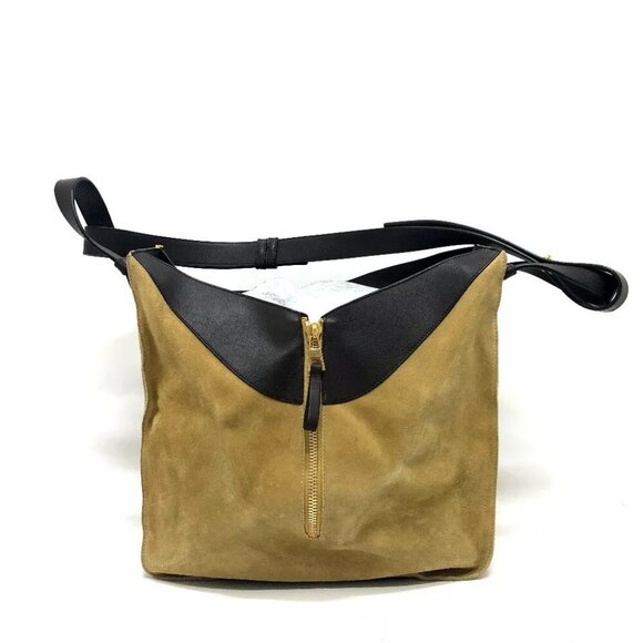 LOEWE Hammock large 2WAY bag Hand Bag Leather / suede Beige/GoldHardware